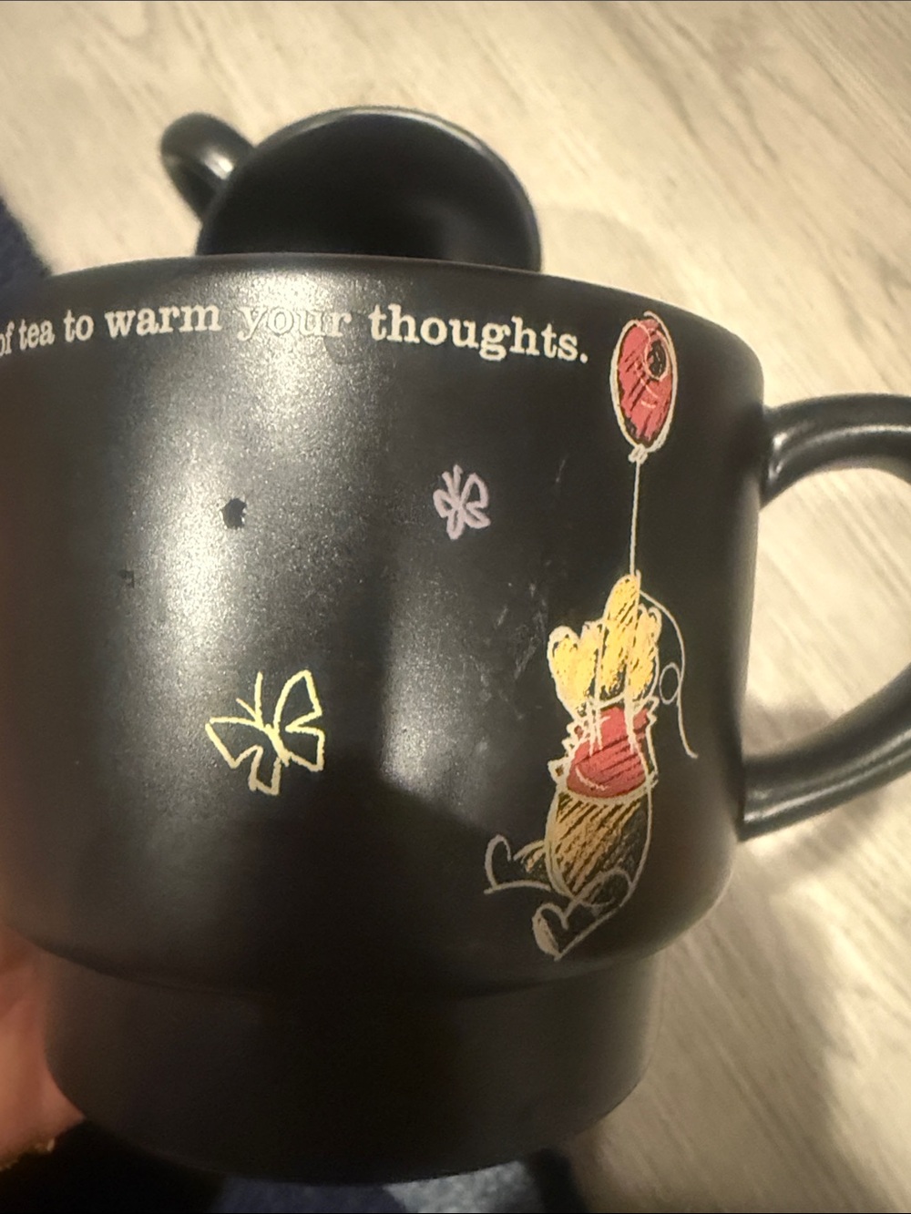 Disney Hallmark Winnie The Pooh Tea Pot & Mug Set Tea For One Stackable - Picture 13 of 15